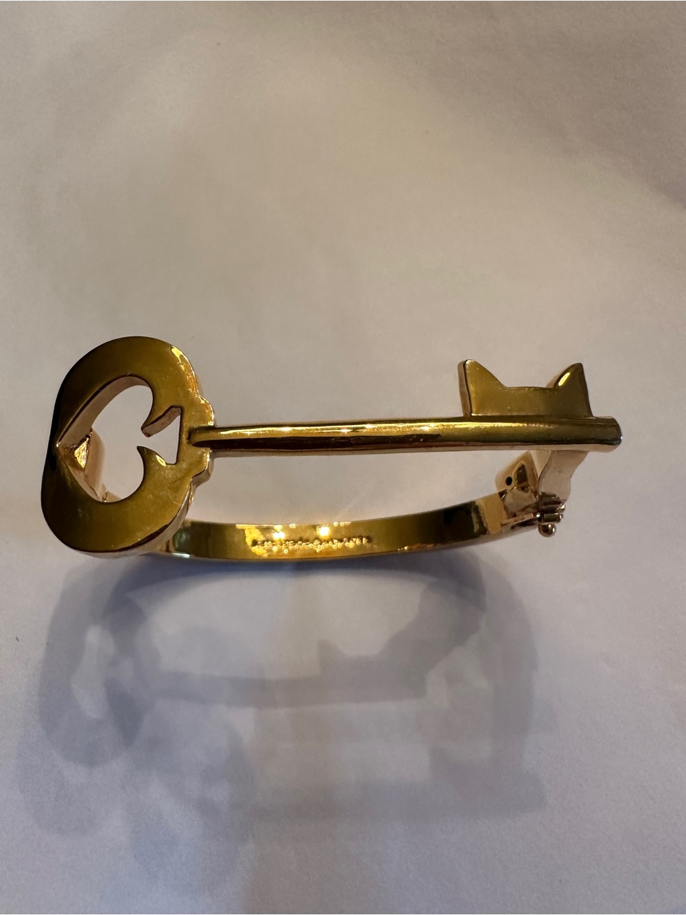 kate spade Gold Key Motif Hinged Bracelet
